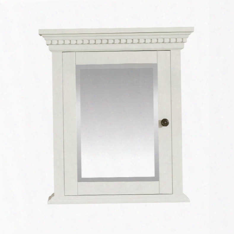 Hastings-mc24-fw Hastings 24" Mirror Cabinet In French White