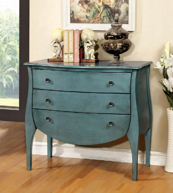 Havre Cm-ac139bl 3-drawer Chest With French Country Style 3-drawer Console Table Solid Wood And Others In