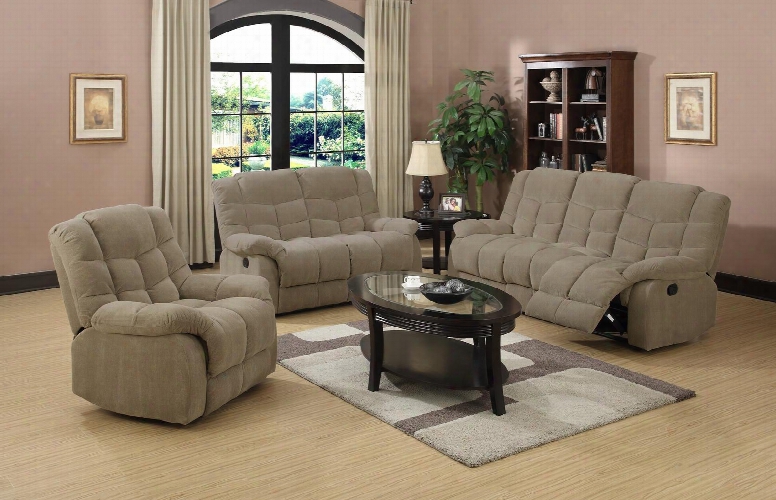 Heaven On Earth Collection Su-he330-305-3pcset 3 Piece Reclining Living Room Set With Sofa + Loveseat +