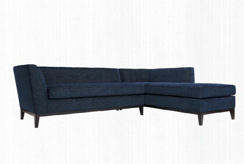 Jess Collection Tov-l4912 2-piece Sectional With Right Arm Facing Chaise And Left Arm Facing Sofa In Navy Textured