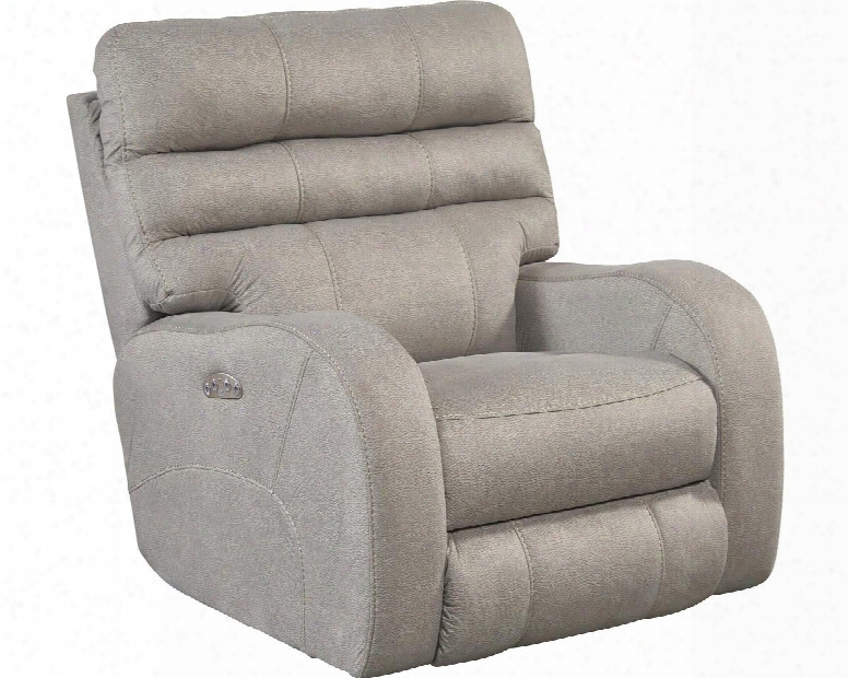 Kelsey Collection 761900-7 1528-28 38" Power Lay Flat Recliner With Power Headrest With Lumbar Radius Track Arms Padded Polyester Fabric And Waterfall Back