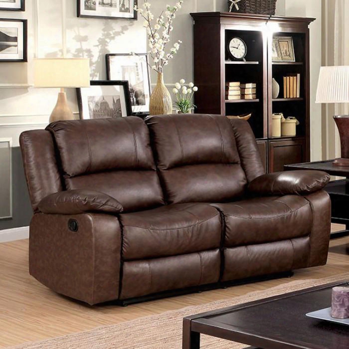 Kris Collection Cm6293-lv 59" Love Seat With 2 Recliners Split Back Pillow Top Arms And Top Grain Leather Match In