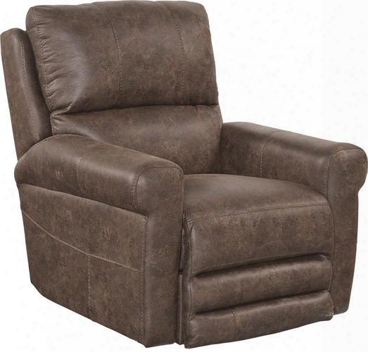 Maddie Collection 64753-4 1304-59/3304-59 37.5" Power Wall Hugger Recliner With Usb Port Contrast Stitching Greek Key Arm Styling Comfort Coil Seating And