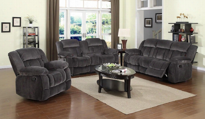 Madison Collection Su-ln550-3pcset 3 Piece Reclining Living Room Set With Sofa + Loveseat +