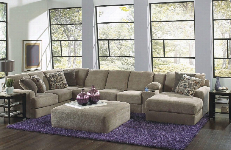 Malibu Collection 3239-62-30-88-76-2668-44/2693-44/2694-44 172" 4-piece Sectional With Left Arm Facing Section With Corner Armless Sofa Console With