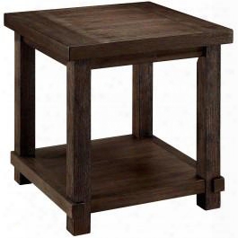 Mara Collection Cm4410e 24" End Table With Open Shelf And Distressed Detailing In Dark