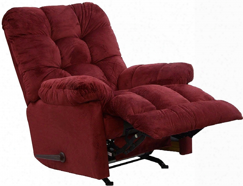 Nettles Collection 4737-2 1765-40 40" Chaise Rocker Recliner With 3 Speed Massage Deluxe Multi-level Heat Button Tufted Back Oversized Seating Micro-suede