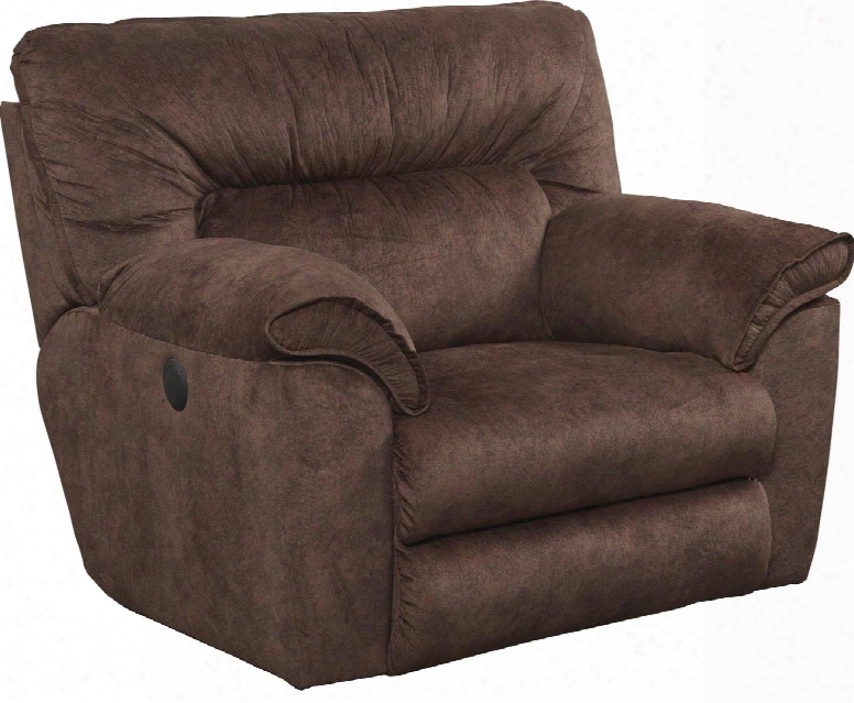 Nichols Collection 61670-7 2370-28 51" Power Lay Flat Recliner With Fabric Upholstery Pillow Top Arms And Split  Back In