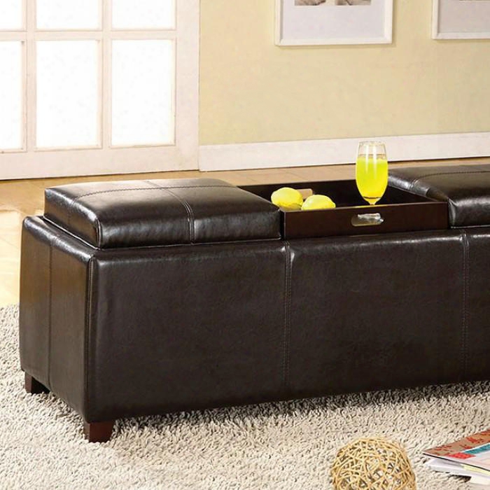 Norwich Cm-bn6043 Tray Top Storage Ottoman Wit H Contemporary Style 3 Flip Top Tray Espresso Finish Storage Ottoman In