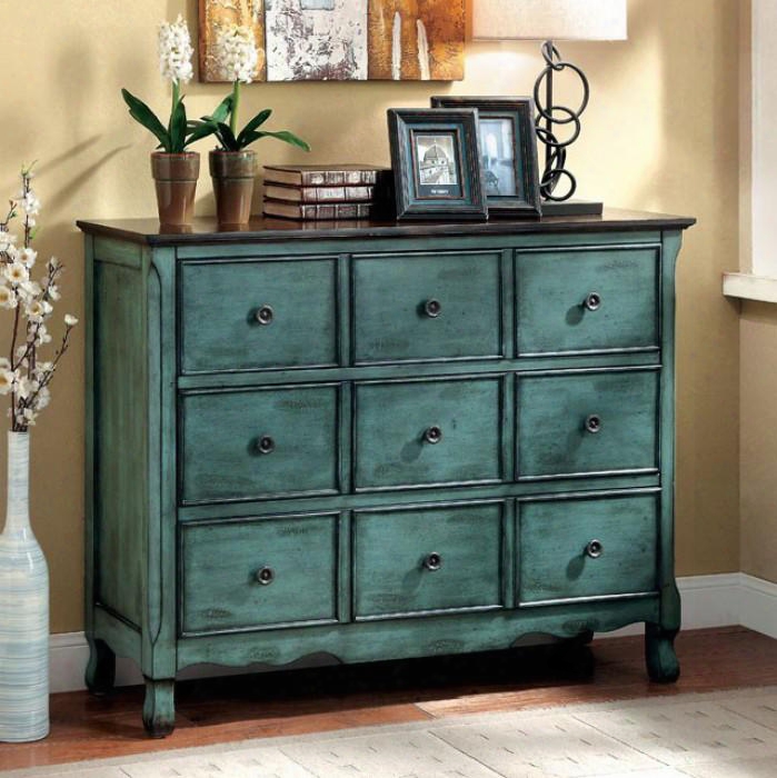 Orofino Cm-ac147 Accent Chest With Vintage Style 3-drawer Chest 2-tone Design Solid Wood And Others In Antique