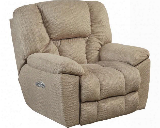 Owens Collection 764761-7 2779-56 43" Lay Flat Recliner With Power Lumbar Headrest Control Panel Technology Comfort Coil Seating And Soft Polyester Fabric