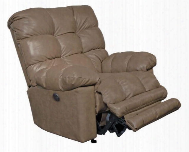 Piazza Collection 64776-7 1283-18/3083-18 46" Power Lay Flat Recliner With Comfortt-driven Tufted Body Comfort Coil Seating Steel Seatt Box And Top Grain