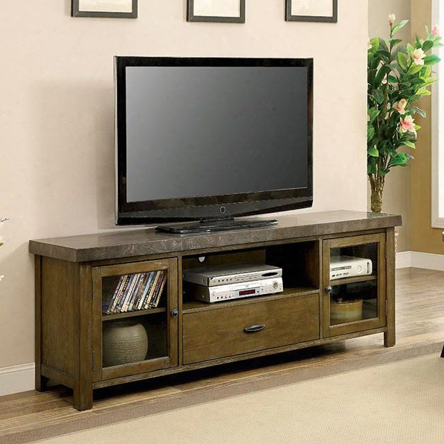 Sherrie Cm5829-tv 74" Tv Console With Industrial Style Celestite Top Gllass Doors Open Shelves In Light