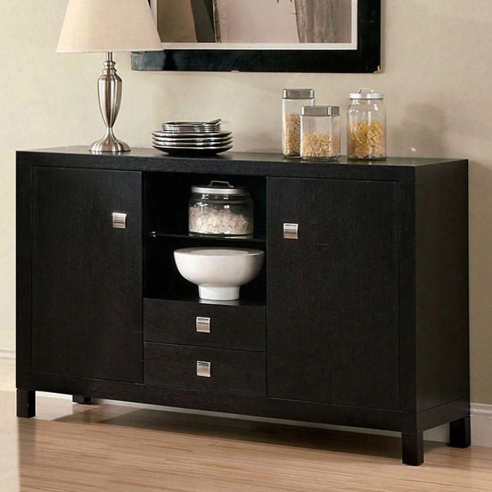 Bay Side I Collection Cm3311sv 58" Server With 2 Cabinet Doors 2 Drawers And Open Shelves In