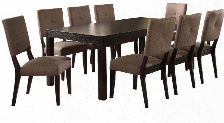 Bay Side I Collection Cm3311t 60" - 76" Extendable Dining Table With Contemporary Style 16" Expandable Leaf And Apron In