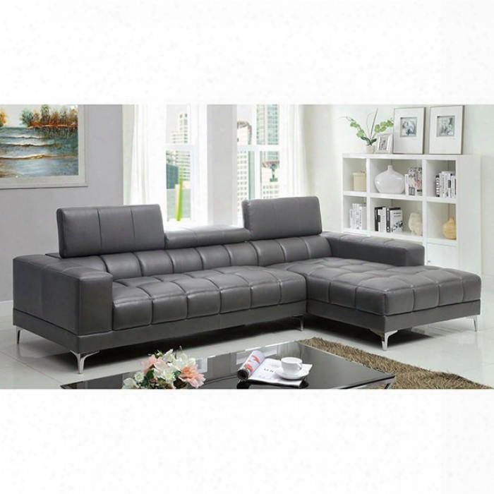 Bourdet Ii Collection Cm6669gy-set 117" 2-piece Sectional With Left Arm Facing Sofa And Right Arm Facing Chaise In