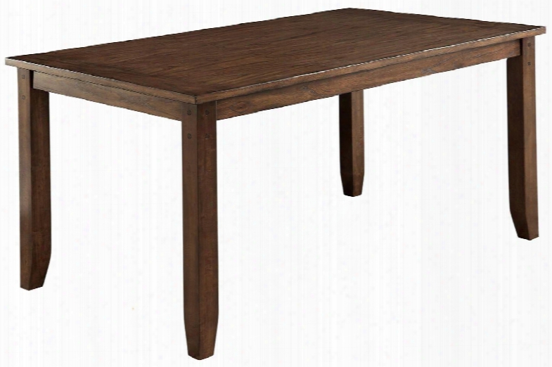 Brockton I Collection Cm3355t 64" Rectangular Dining Table With Country Style Bold Legs And Rustic Oak