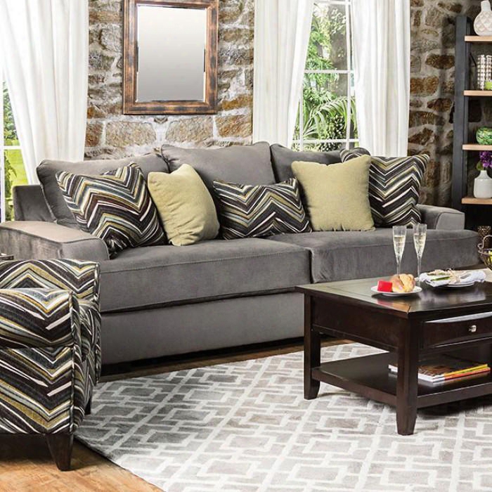 Cashel Collection Sm1232-sf 101" Sofa With High-density Foam Cushions Fabric Upholstery And Fitted Back Pillows In Olive