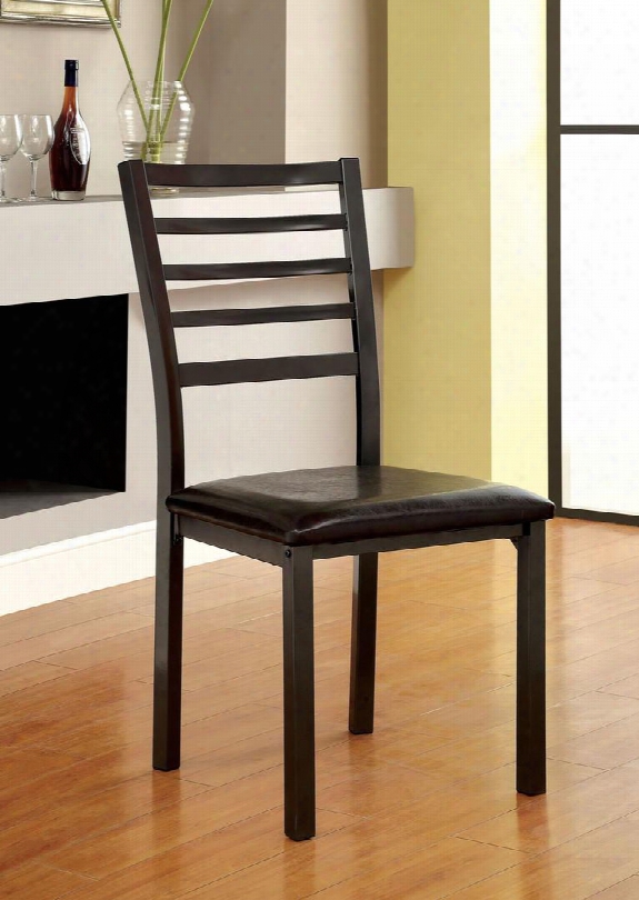 Cm3615sc-4pk-kd Set Of 4 Modern Style Side Chair With Tall Curved Back And Powder-coated Metal Legs In