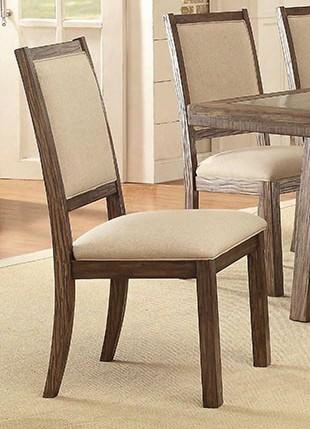 Colette Collection Cm3562sc-2pk Set Of 2 Side Chair With  Padded Fabric Back And