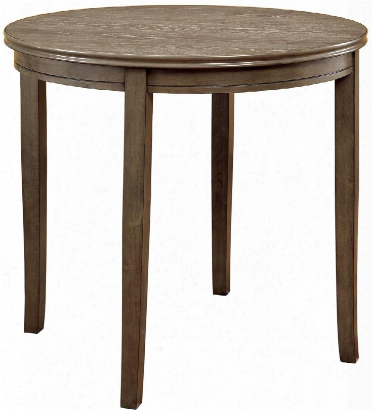 Dwight Ii Collection Cm3988gy-rpt 48" Round Counter Height Table With Transitioal Style Solid Wood And Wood Veneer In