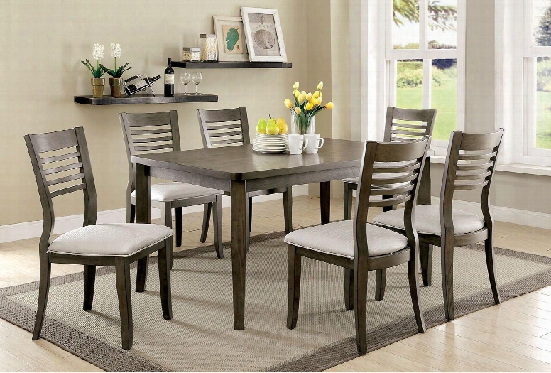 Dwight Iii Collection Cm3988gy-t 60" Dining Table With Transitional Style And Round Table Top In