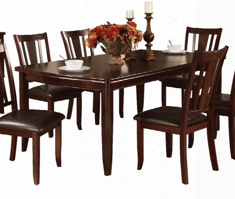 Edgewood I Collectipn Cm3336t 60" - 78" Extendable Dining Table With Transitional Style 18" Expandable Leaf In Espresso