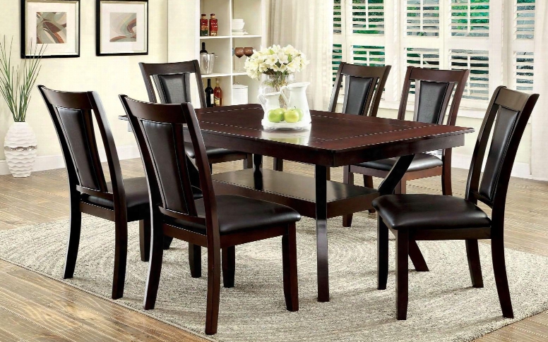 Emmons I Collection Cm3910t 54" - 72" Extendable Dining Table With 18" Eexpandable Leaf And Dark Cherry