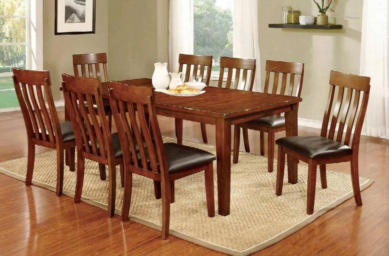 Foxville Collection Cm3914t 60" - 78" Extendable Dining Table With Transitional Style 18" Expanable Leaf And Legs In