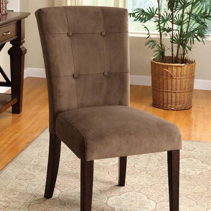 Havana Collection Cm3849sc-2pk Set Of 2 Side Chair Upholstered In Velvet With Padded Flax Fabric In Rak