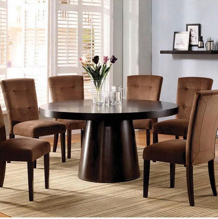 Havana Collection Cm3849t-table 60" Round Dining Table With Contemporary Style And Bold And Sturdy Table Base In