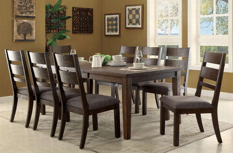 Isadora Collection Cm3191t 60" - 78" Extendable Dining Table With Transitional Style 18" Expandable Leaf And Espresso