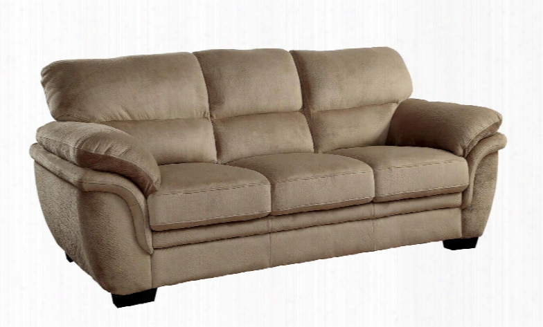 Jaya Collection Cm6503lb-sf 87" Sofa With Plush Cushions Padded Microfiber And Split Back In Light