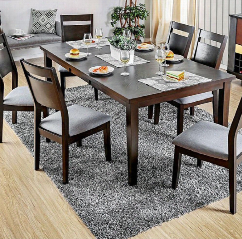 Joinville I Collection Cm3985t 60" - 78" Extendable Dining Table With Transitional Style 18" Butterfly Leaf And Tapered Legs In Dark