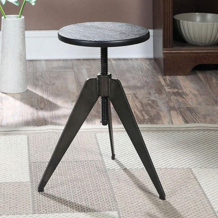 Mitzi Cm-br6320 Contemporary Style Swivel Bar Stool With Wooden Seat Tripod Design Legs And Adjustable Height Seat In