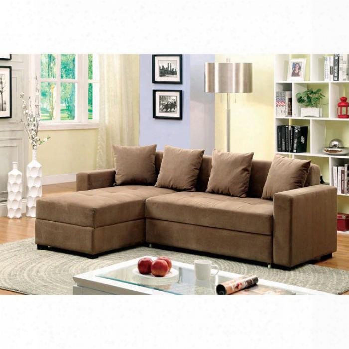 Murdo Collection Cm6323-set 86" 2-piece Sectional With Reversible Chaise Converts To A Bed And Underneath Storage In