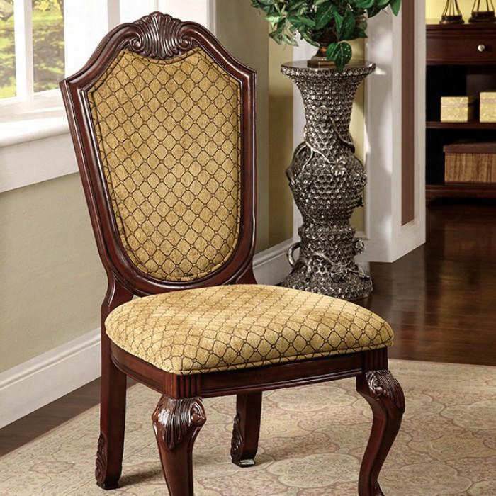 Napa Valley Collection Cm3005sc-2pk Set Of 2 Traditional Style Side Chair In Brown