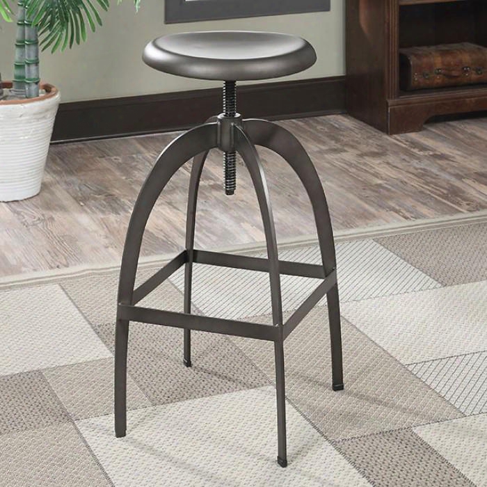 Nia Cm-br6321 Contemporary Style Swivel Bar Stool With Height Adjustable Seat And Curved Legs In Dark