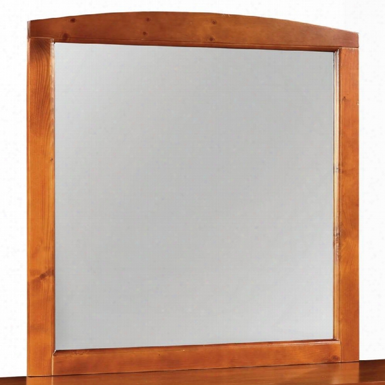 Omnus Collection Cm7905oak-m 32" X 36" Mirror With Rectangle Shape Solid Wood And Wood Veneers Frame Construction In Oak