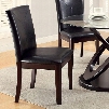 Atenna I Collection CM3774SC-2PK Set of 2 Leatherette Parson Side Chair in Dark