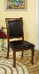 Sandy Point Collection CM3532SC-2PK Set of 2 Transitional Style Side Chair with Padded Leatherette Seat in Brown