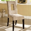 West Palm I Collection CM3625SC-2PK Set of 2 Distinctive Key Hole Back Side Chair with Fabric Padded Seats in