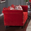 Zaffiro Collection SM2232-LV 72" Loveseat with Sweetheart Style Back Nailhead Trim and Tapered Legs in Ruby