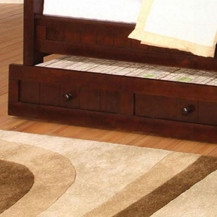 Radcliff Cm-tr001 Trundle With Solid Wood Wood Veneer And Others Brown Cherry Finish In Brown