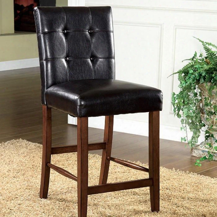 Rockford I Collection Cm3867pc-ca-2pk Set Of 2 Counter Height Chair With Leatherette Upholstery In Dark