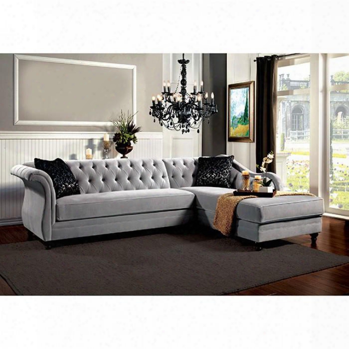 Rotterdam Collection Sm2261-pk 122" 2-ipece Sectional With Left Arm Facing Loveseat And Right Arm Facing Chaise In Warm