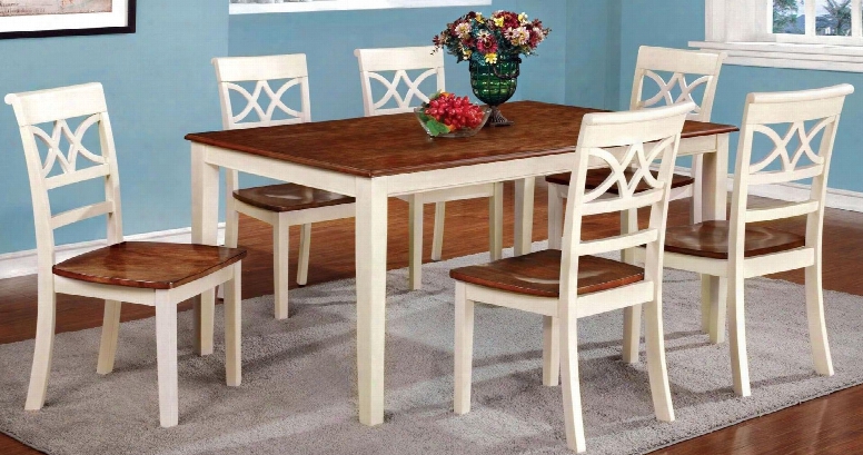 Torrington Collection Cm3552wc-t 60" Dining Table With Country Style Solid Wood And Wood Veneer In Vintage