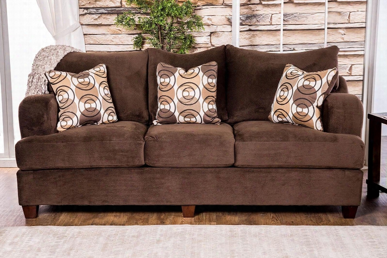 Wessington Collection Sm6131-sf 98" Sofa With M Odern English-arm Style Tapered Legs An D Fitted Back Pillows In