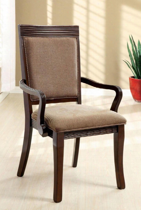 Woodmont Collection Cm3663ac-2pk Set Of 2 Arm Chair With Fabric Upholstery In