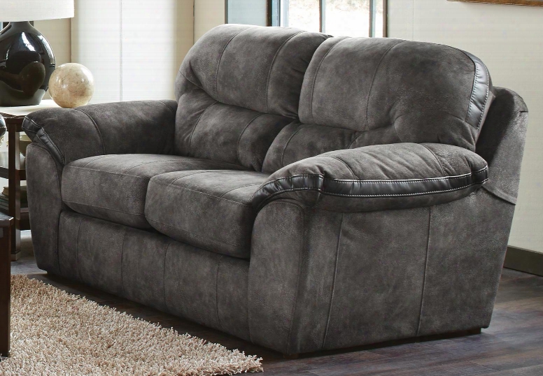 Atlee Collection 4431-02 1254-38/1252-78 75" Loveseat With Split Back Decorative Contrast Bands And Pillow Top Arms In